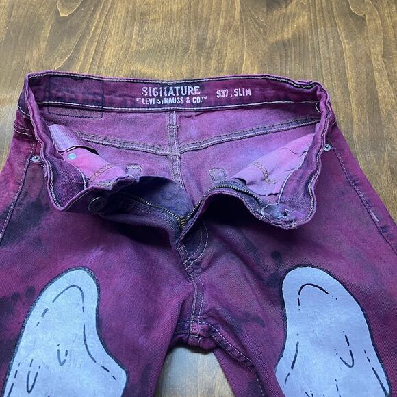 Levi's Custom Garment Dyed Marble Effect Hand Painted S37 Slim Jean Mens 30x30 - Picture 8 of 14